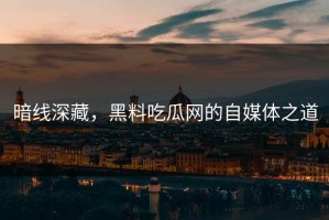 暗线深藏，黑料吃瓜网的自媒体之道