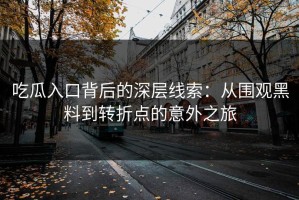 吃瓜入口背后的深层线索：从围观黑料到转折点的意外之旅